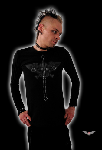 Preisvergleich Gothic Shirt mit Kreuz @ Dark Fashion Shop